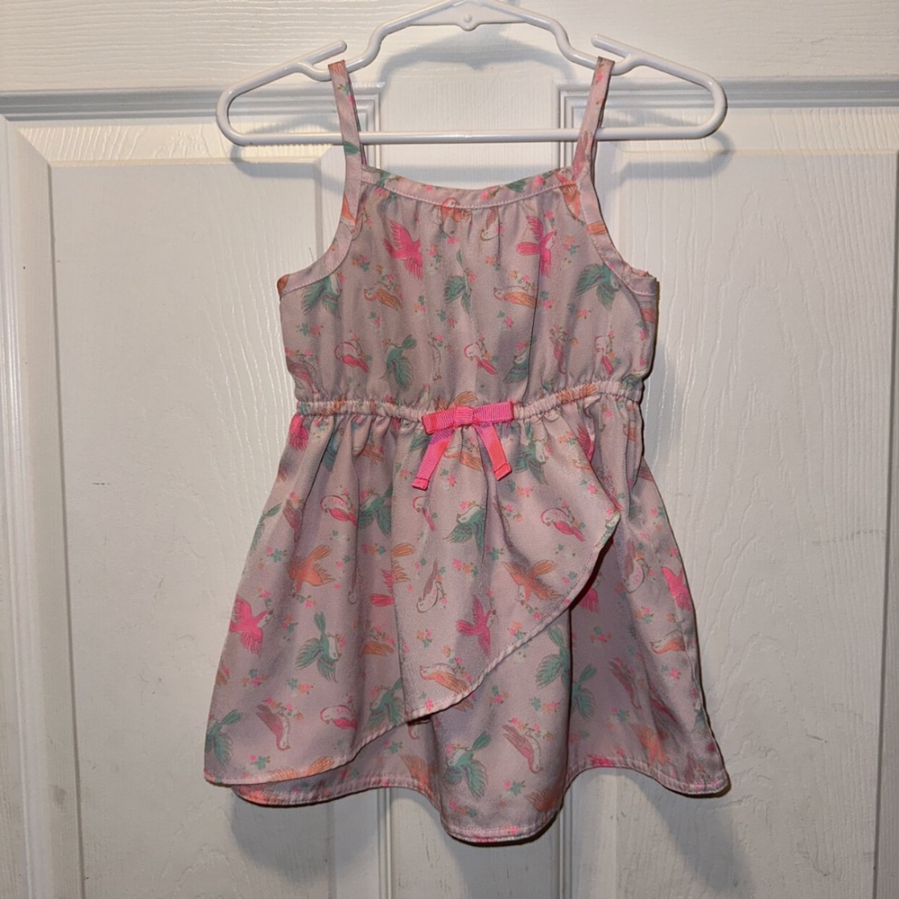 Cherokee Muted Pink Blue Bird Dress Size 6